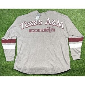 NWT Texas AM A&M Spirit Jersey Sweatshirt adult XXL AGGIES spellout NEW